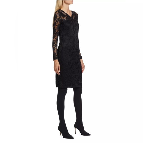 NWT ELIE TAHARI Women's Abbey Vintage Lace Twist Front Dress Sz Medium MSRP$225 - Picture 5 of 7